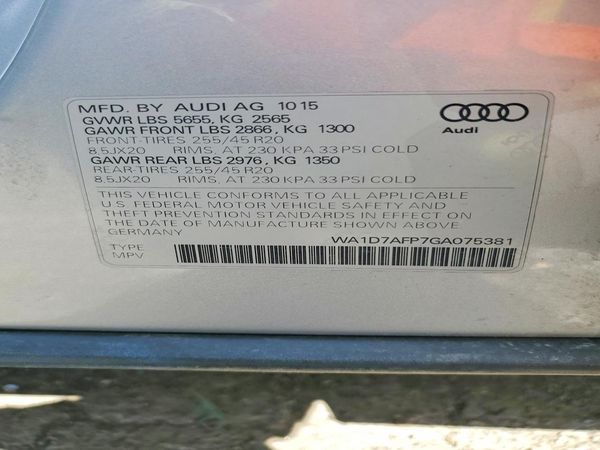 2016 AUDI Q5