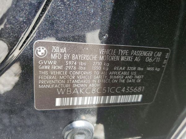 2012 BMW 750 750Lxi/Alpina B7 xDrive
