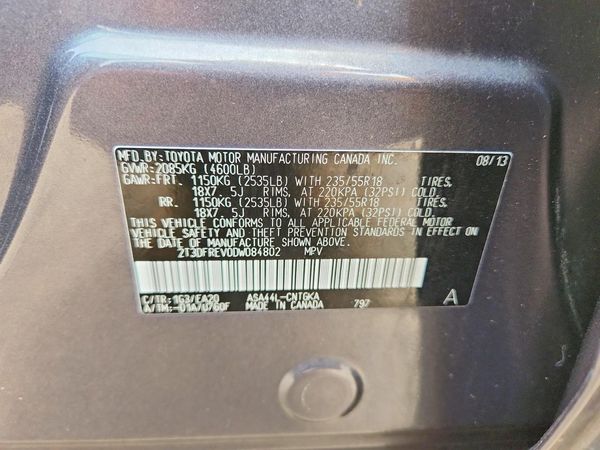 2013 TOYOTA RAV4 High