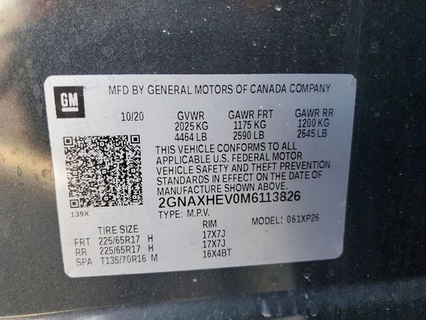 2021 CHEVROLET EQUINOX LS