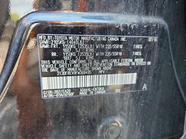 2015 TOYOTA RAV4 Limited (G Grade)