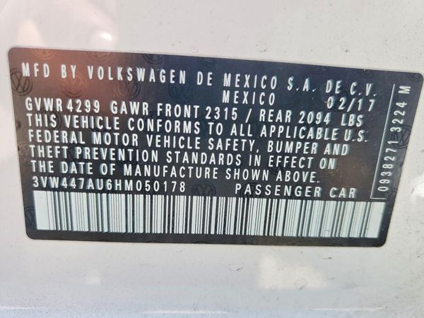 2017 VOLKSWAGEN GTI