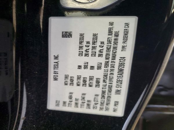 2022 TESLA MODEL 3