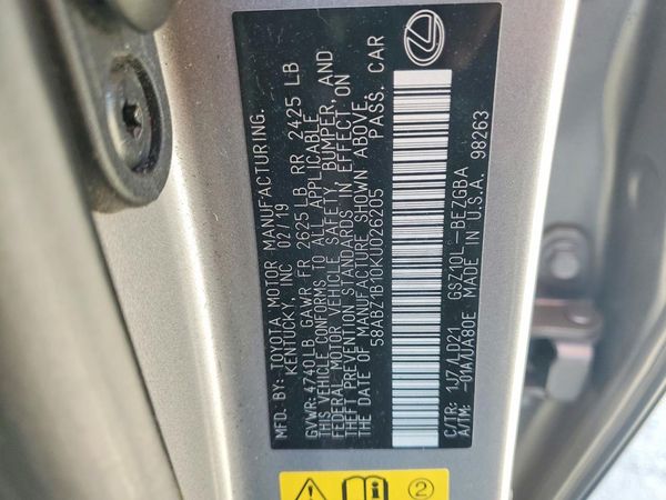 2019 LEXUS ES 350