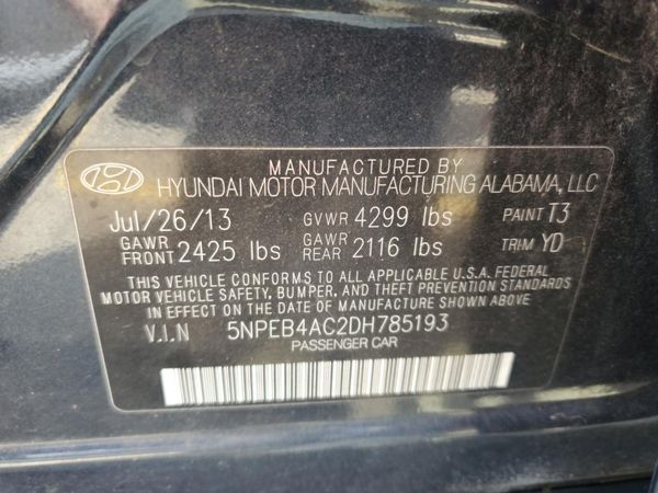 2013 HYUNDAI SONATA