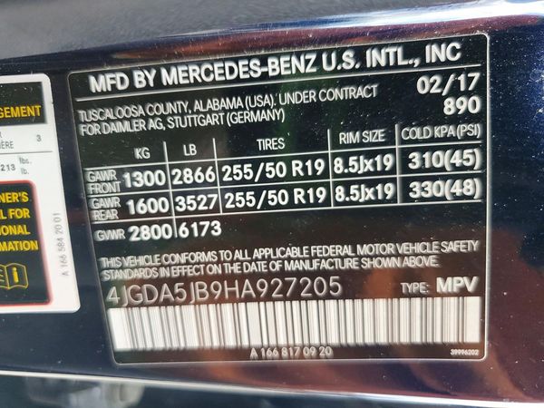 2017 MERCEDES-BENZ GLE GLE350