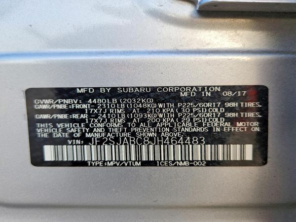 2018 SUBARU FORESTER Base P