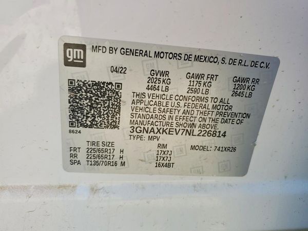 2022 CHEVROLET EQUINOX LT (1LT)