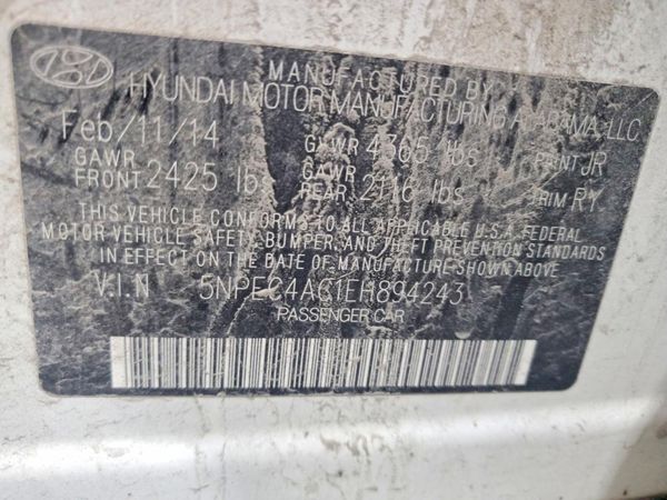 2014 HYUNDAI SONATA