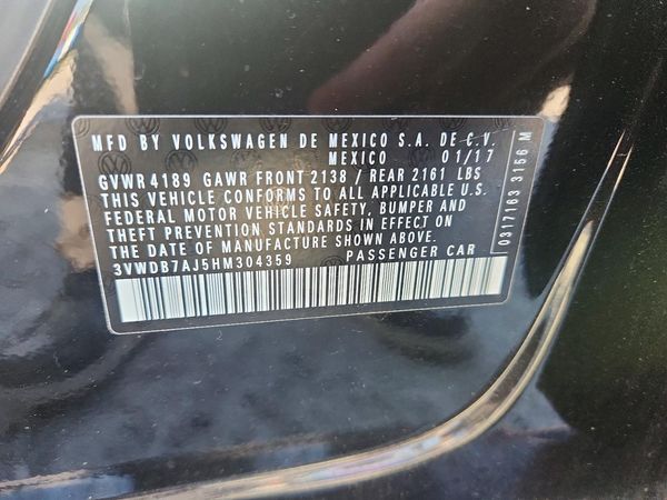 2017 VOLKSWAGEN JETTA SE