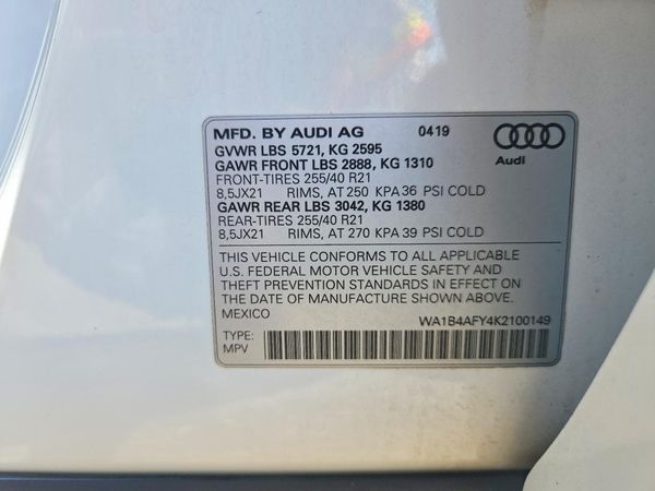 2019 AUDI SQ5 quattro Premium Plus