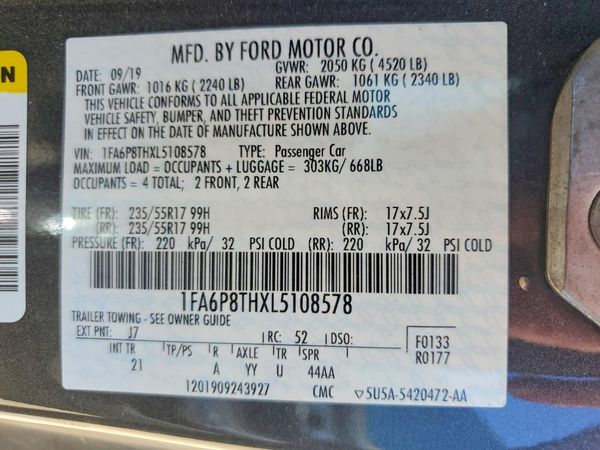 2020 FORD MUSTANG I4 Coupe