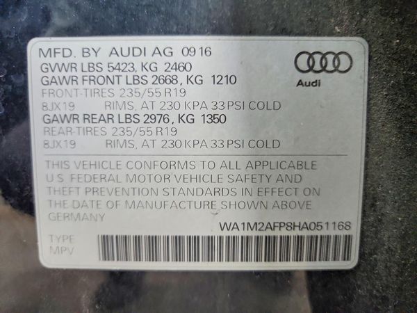 2017 AUDI Q5 quattro Premium Plus