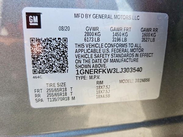 2020 CHEVROLET TRAVERSE LS