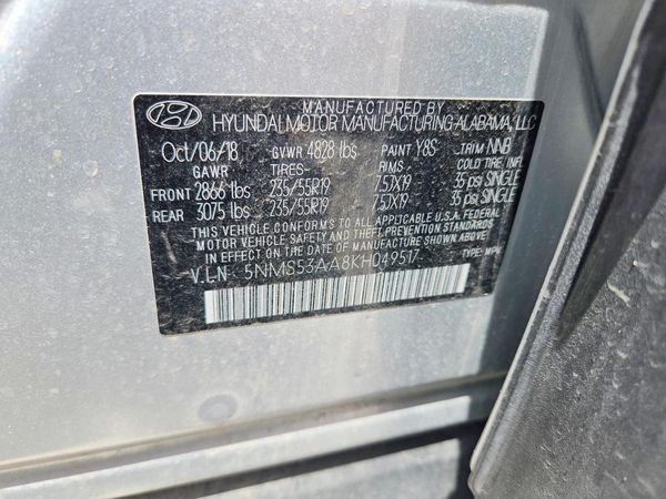 2019 HYUNDAI SANTA FE Limited, Ultimate