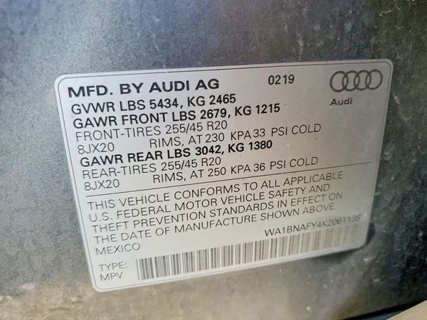 2019 AUDI Q5 quattro Premium Plus