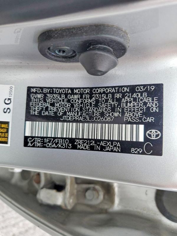 2020 TOYOTA COROLLA LE
