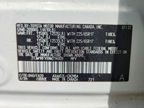 2022 TOYOTA RAV4