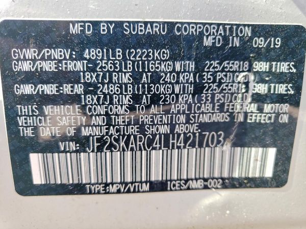 2020 SUBARU FORESTER Sport+ES+HK+KA