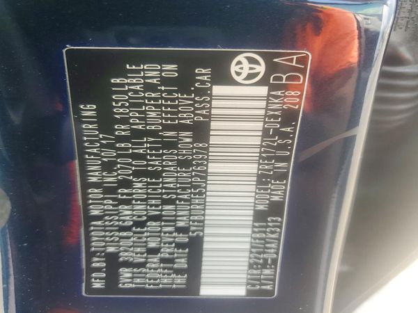 2018 TOYOTA COROLLA L/LE/SE/XLE/XSE