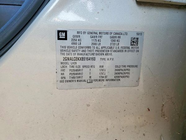 2014 CHEVROLET EQUINOX 2LT