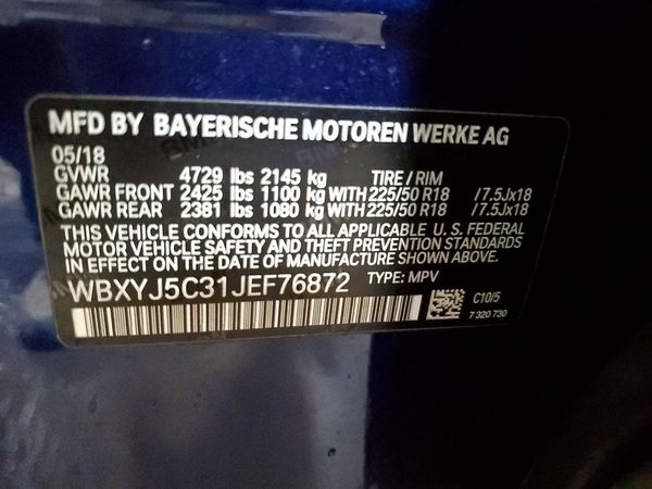 2018 BMW X2 xDrive28i — VINS