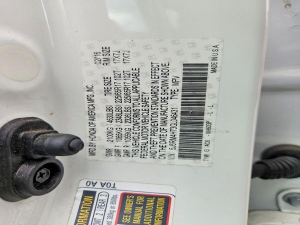 2016 HONDA CRV EX-L