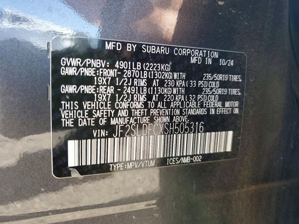 2025 SUBARU FORESTER Sport Base