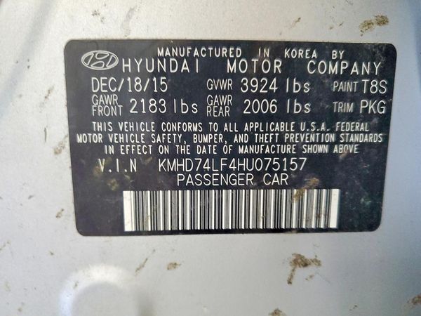 2017 HYUNDAI ELANTRA SE Base