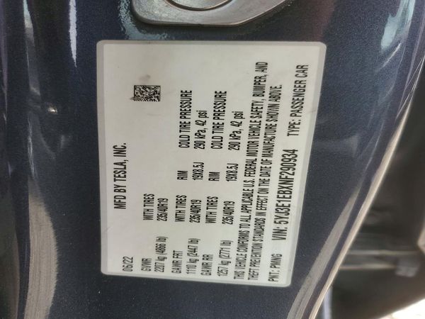 2022 TESLA MODEL 3