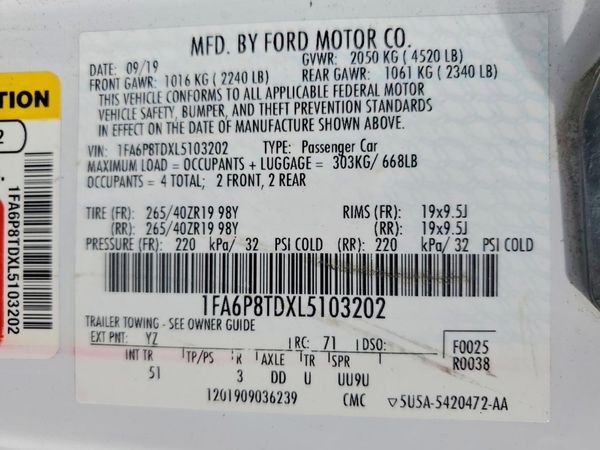 2020 FORD MUSTANG I4 Coupe