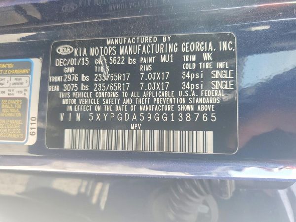 2016 KIA SORENTO L / LX