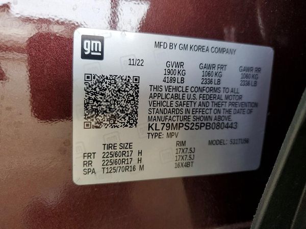 2023 CHEVROLET TRAILBLAZE LT — VINS