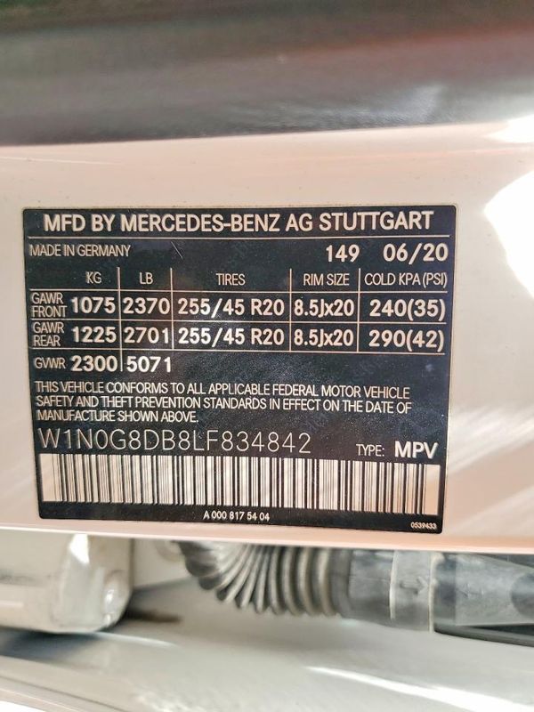 2020 MERCEDES-BENZ GLC