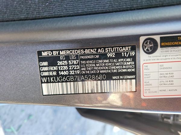 2020 MERCEDES-BENZ S S450