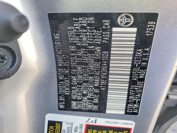 2017 TOYOTA CAMRY