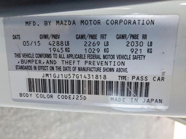 2016 MAZDA 6 Sport/GX