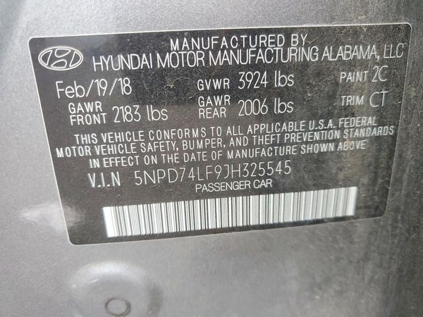 2018 HYUNDAI ELANTRA SE