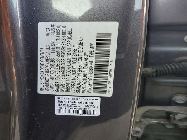 2025 HONDA PILOT EX-L, EX-L HPD — VINS