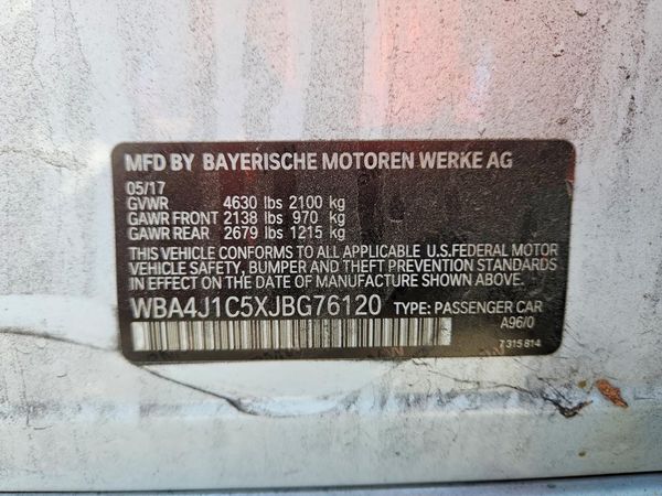 2018 BMW 430I Gran Coupe
