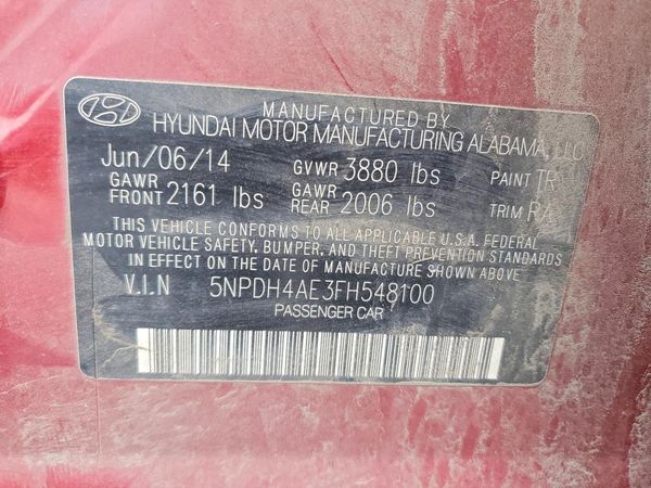 2015 HYUNDAI ELANTRA