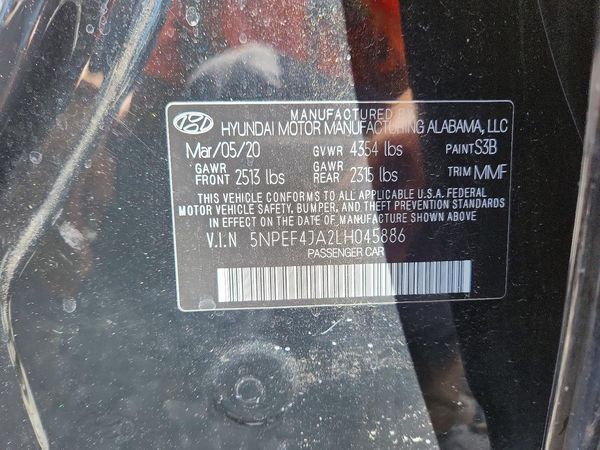 2020 HYUNDAI SONATA