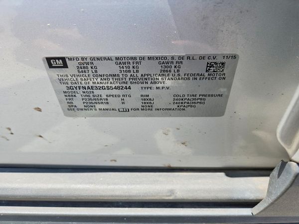 2016 CADILLAC SRX Standard