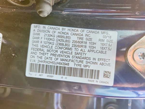 2018 HONDA CRV EX