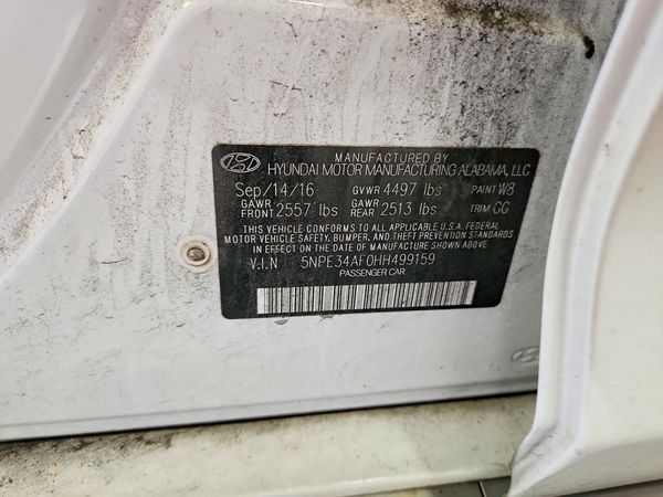 2017 HYUNDAI SONATA