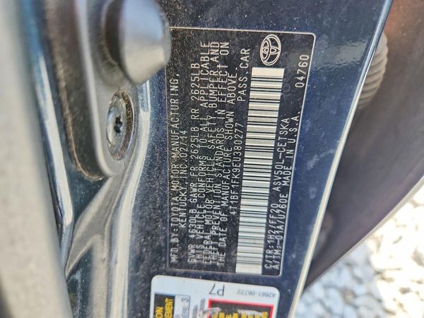 2014 TOYOTA CAMRY