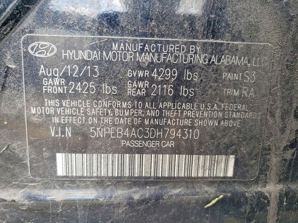 2013 HYUNDAI SONATA GLS/ GLS Popular