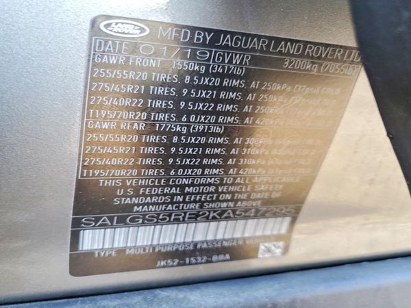 2019 LAND ROVER RANGE ROVER Supercharged LWB