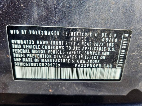 2019 VOLKSWAGEN JETTA S, SE, R-Line