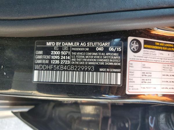 2016 MERCEDES-BENZ E E350